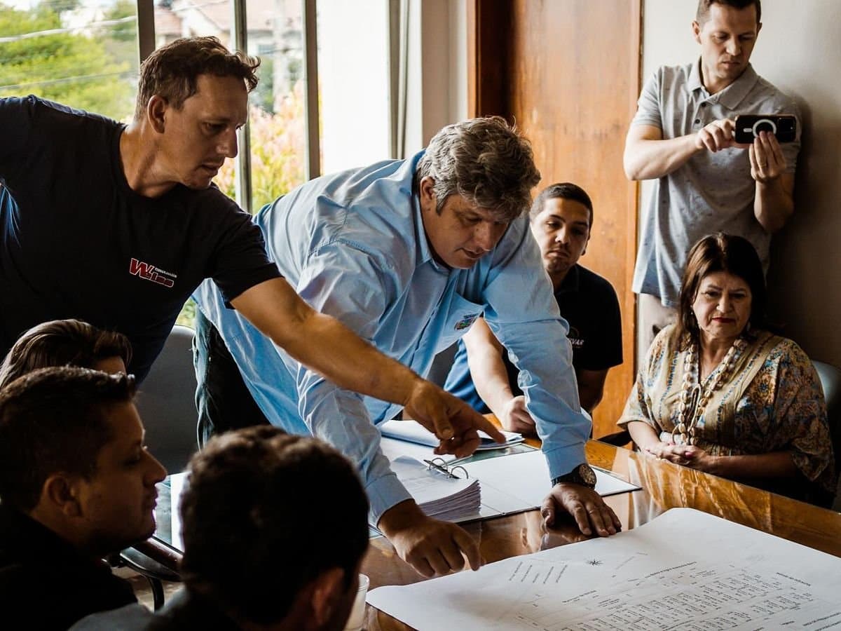 Primeiros 10 lotes do Distrito Industrial tem localização definida em reunião no gabinete do prefeito
