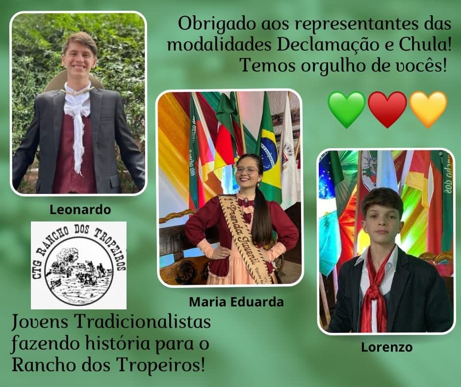 Jovens tradicionalistas destacam-se na 6° edição do ENCAF representando CTG Rancho dos Tropeiros de Ibirubá